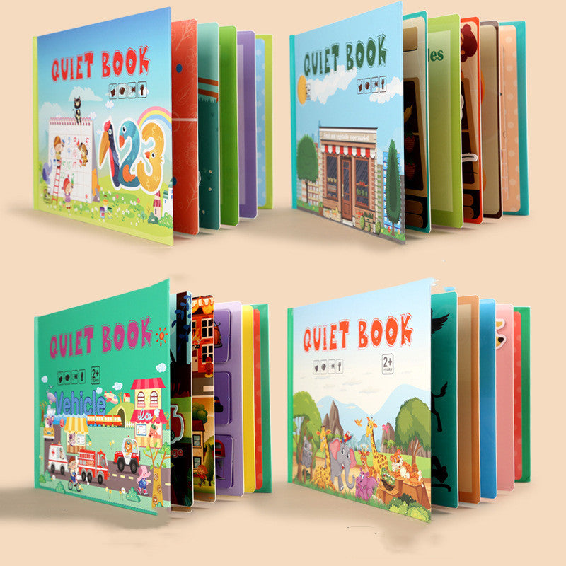 Quiet Book Kindergarten Enlightenment Stickers with Scratch